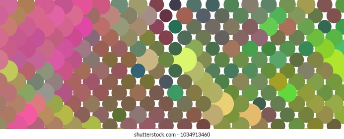 Abstract horizontal background. Spotted halftone effect. Dots, circles. Vector clip art