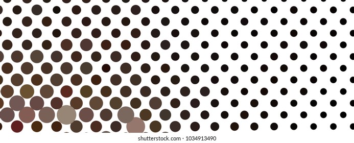 Abstract horizontal background. Spotted halftone effect. Dots, circles. Vector clip art