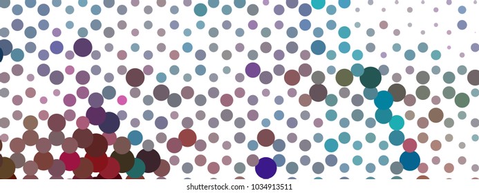 Abstract horizontal background. Spotted halftone effect. Dots, circles. Vector clip art