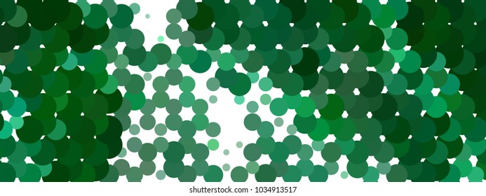 Abstract horizontal background. Spotted halftone effect. Dots, circles. Vector clip art