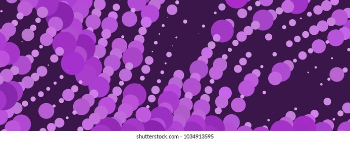 Abstract horizontal background. Spotted halftone effect. Dots, circles. Vector clip art