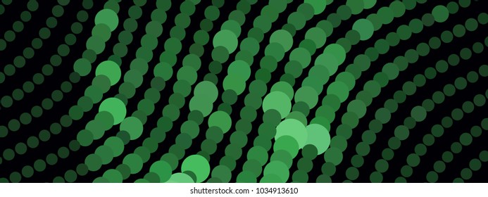 Abstract horizontal background. Spotted halftone effect. Dots, circles. Vector clip art