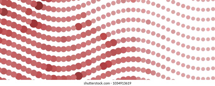 Abstract horizontal background. Spotted halftone effect. Dots, circles. Vector clip art