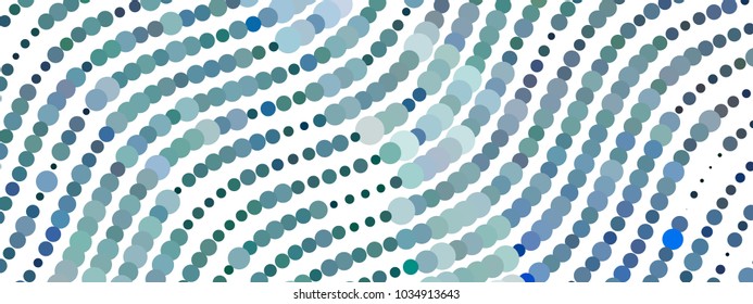 Abstract horizontal background. Spotted halftone effect. Dots, circles. Vector clip art