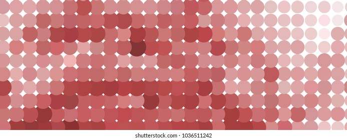 Abstract horizontal background. Spotted halftone effect. Dots, circles. Vector clip art