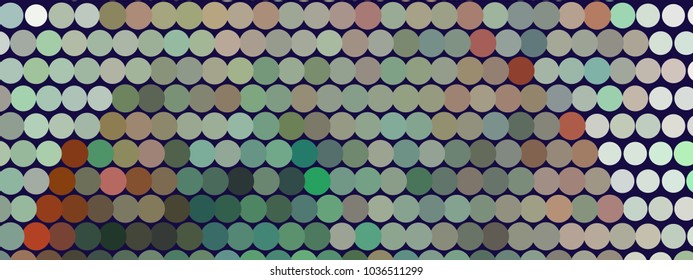 Abstract horizontal background. Spotted halftone effect. Dots, circles. Vector clip art