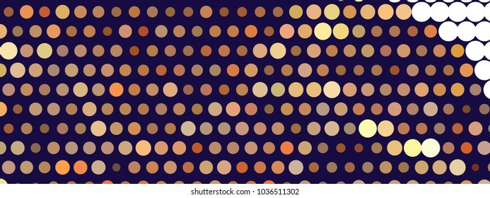 Abstract horizontal background. Spotted halftone effect. Dots, circles. Vector clip art