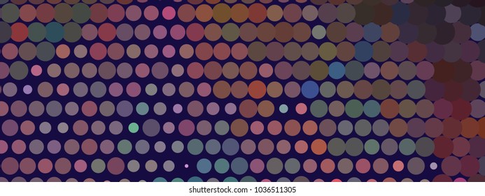 Abstract horizontal background. Spotted halftone effect. Dots, circles. Vector clip art