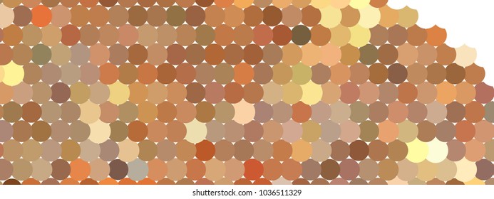 Abstract horizontal background. Spotted halftone effect. Dots, circles. Vector clip art