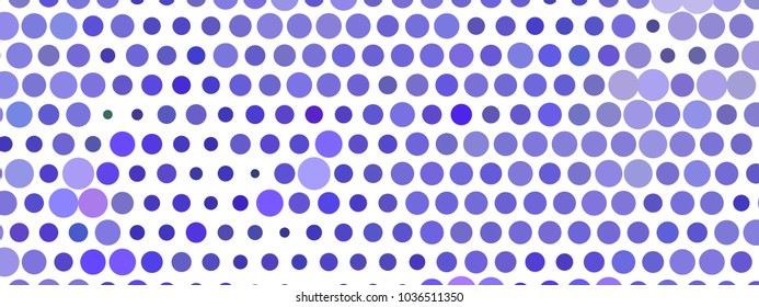 Abstract horizontal background. Spotted halftone effect. Dots, circles. Vector clip art