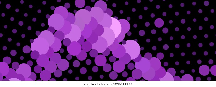 Abstract horizontal background. Spotted halftone effect. Dots, circles. Vector clip art