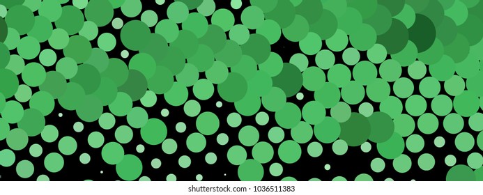 Abstract horizontal background. Spotted halftone effect. Dots, circles. Vector clip art