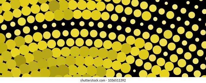 Abstract horizontal background. Spotted halftone effect. Dots, circles. Vector clip art