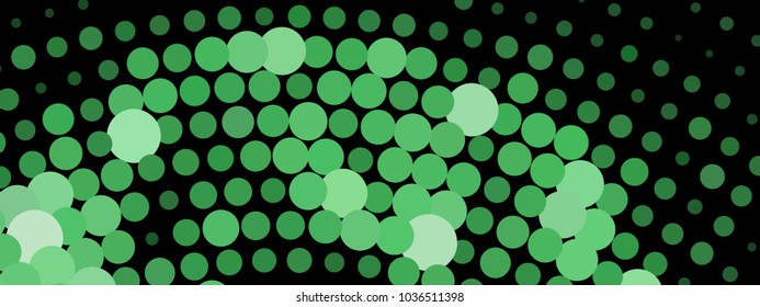 Abstract horizontal background. Spotted halftone effect. Dots, circles. Vector clip art
