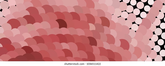 Abstract horizontal background. Spotted halftone effect. Dots, circles. Vector clip art