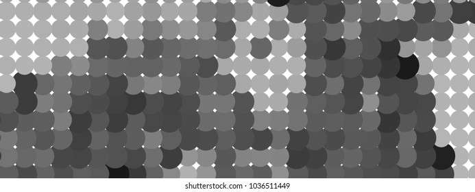 Abstract horizontal background. Spotted halftone effect. Dots, circles. Vector clip art