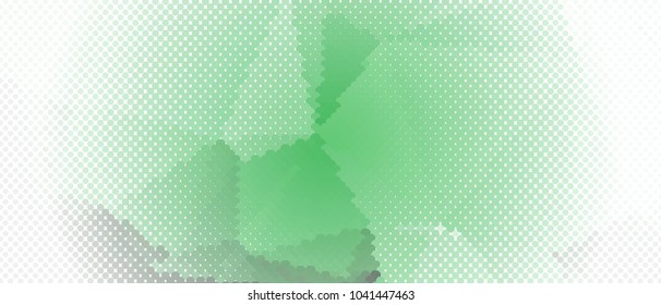 Abstract horizontal background. Spotted halftone effect. Dots, circles. Vector clip art
