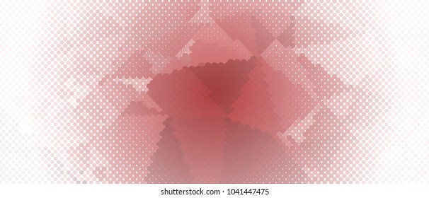 Abstract horizontal background. Spotted halftone effect. Dots, circles. Vector clip art