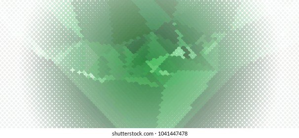 Abstract horizontal background. Spotted halftone effect. Dots, circles. Vector clip art