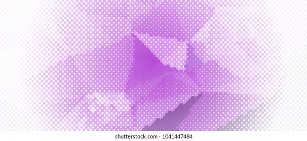 Abstract horizontal background. Spotted halftone effect. Dots, circles. Vector clip art