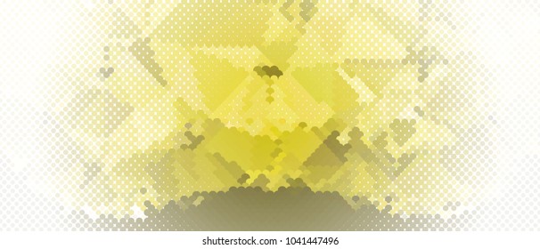 Abstract horizontal background. Spotted halftone effect. Dots, circles. Vector clip art
