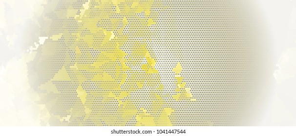 Abstract horizontal background. Spotted halftone effect. Dots, circles. Vector clip art