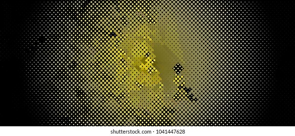 Abstract horizontal background. Spotted halftone effect. Dots, circles. Vector clip art