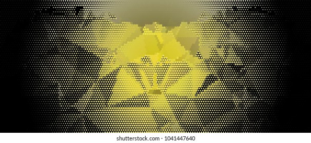 Abstract horizontal background. Spotted halftone effect. Dots, circles. Vector clip art
