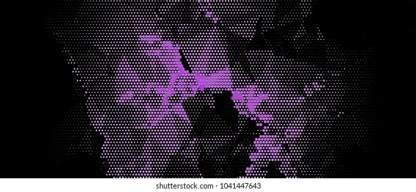 Abstract horizontal background. Spotted halftone effect. Dots, circles. Vector clip art