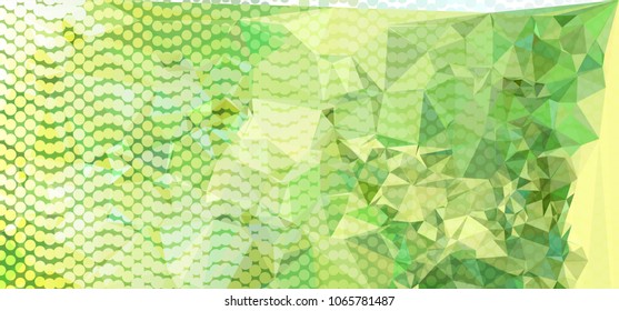 Abstract horizontal background. Spotted halftone effect. Dots, circles. Vector clip art