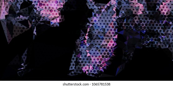 Abstract horizontal background. Spotted halftone effect. Dots, circles. Vector clip art