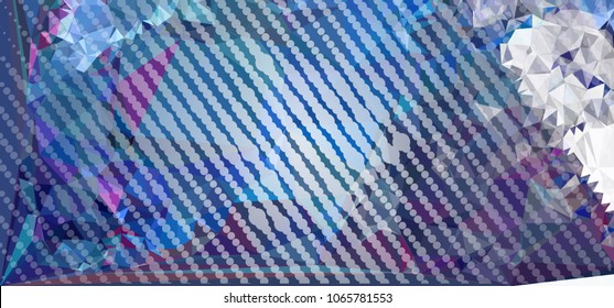 Abstract horizontal background. Spotted halftone effect. Dots, circles. Vector clip art