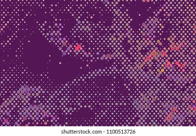 Abstract horizontal background. Spotted halftone effect. Dots, circles. Vector clip art