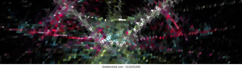 Abstract horizontal background. Spotted halftone effect. Dots, circles. Vector clip art