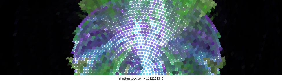 Abstract horizontal background. Spotted halftone effect. Dots, circles. Vector clip art