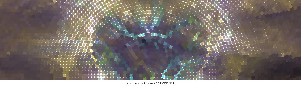 Abstract horizontal background. Spotted halftone effect. Dots, circles. Vector clip art