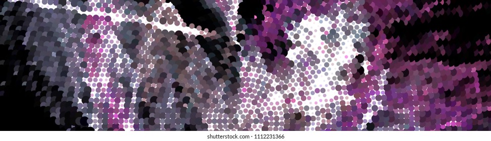 Abstract horizontal background. Spotted halftone effect. Dots, circles. Vector clip art