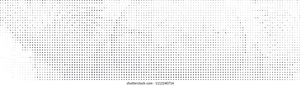 Abstract horizontal background. Spotted halftone effect. Dots, circles. Vector clip art