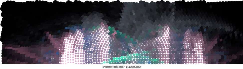 Abstract horizontal background. Spotted halftone effect. Dots, circles. Vector clip art