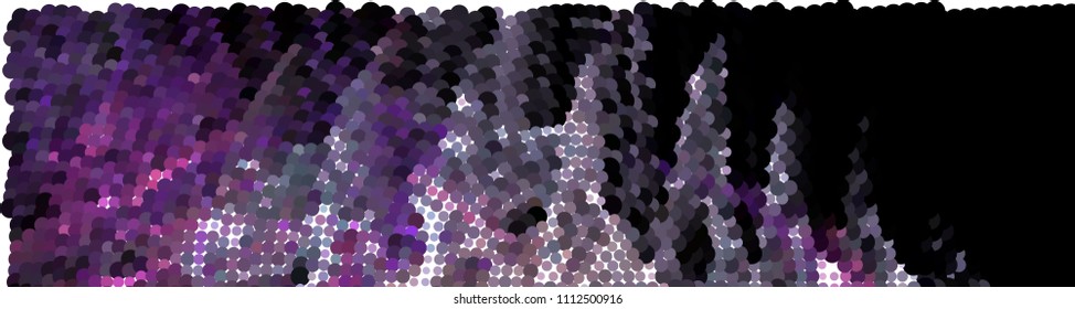 Abstract horizontal background. Spotted halftone effect. Dots, circles. Vector clip art
