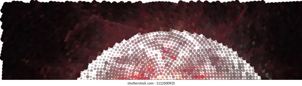 Abstract horizontal background. Spotted halftone effect. Dots, circles. Vector clip art