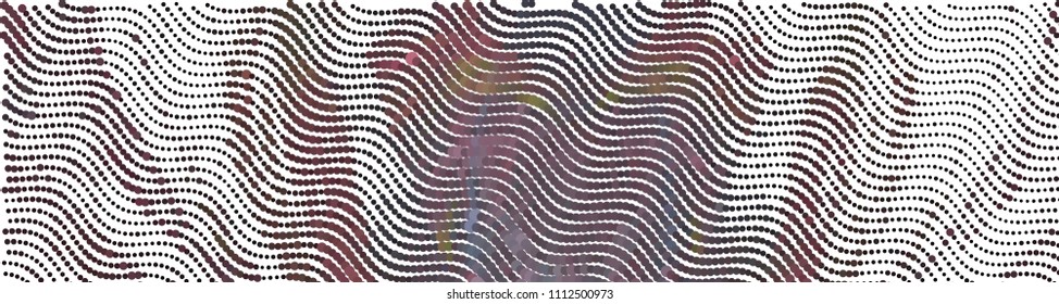Abstract horizontal background. Spotted halftone effect. Dots, circles. Vector clip art