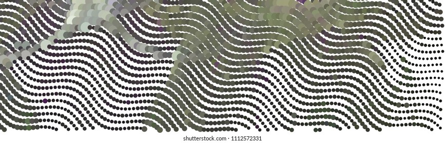 Abstract horizontal background. Spotted halftone effect. Dots, circles. Vector clip art