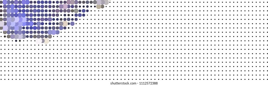 Abstract horizontal background. Spotted halftone effect. Dots, circles. Vector clip art