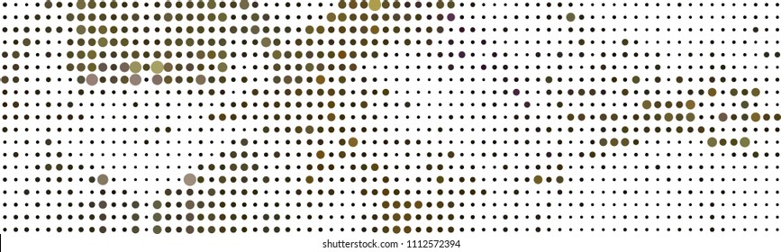 Abstract horizontal background. Spotted halftone effect. Dots, circles. Vector clip art