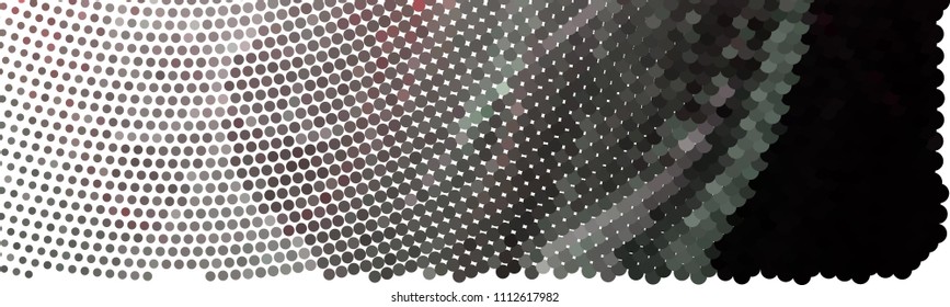 Abstract horizontal background. Spotted halftone effect. Dots, circles. Vector clip art
