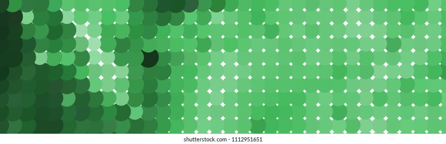 Abstract horizontal background. Spotted halftone effect. Dots, circles. Vector clip art