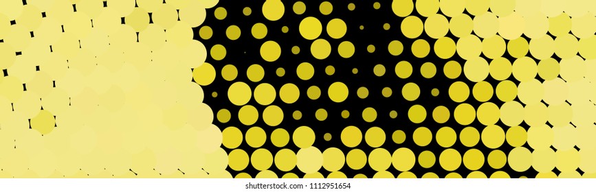 Abstract horizontal background. Spotted halftone effect. Dots, circles. Vector clip art