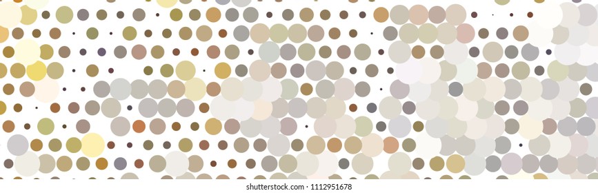 Abstract horizontal background. Spotted halftone effect. Dots, circles. Vector clip art