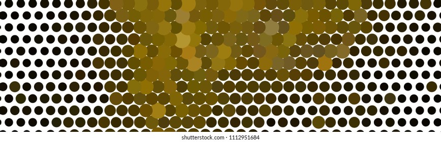 Abstract horizontal background. Spotted halftone effect. Dots, circles. Vector clip art